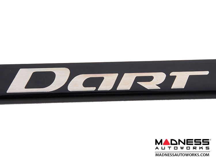 Dodge Dart License Plate Frame (Wideplate) Black w/ Dart Logo